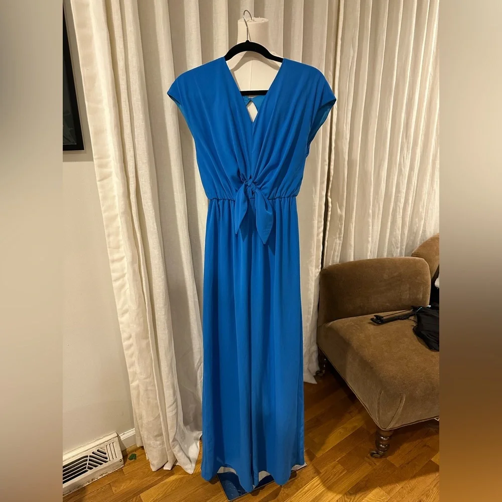 Bright Blue Maxi Jumpsuit - Picture 2 of 4